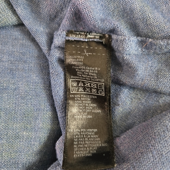 XXI Aztec Tribal Cropped LongSleeve Crewneck Top Size Large - Picture 6 of 6